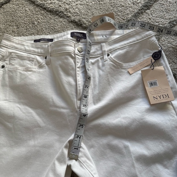 NYDJ  Teresa Wide Leg Ankle Jeans white cropped high rise 14 New - Picture 9 of 14